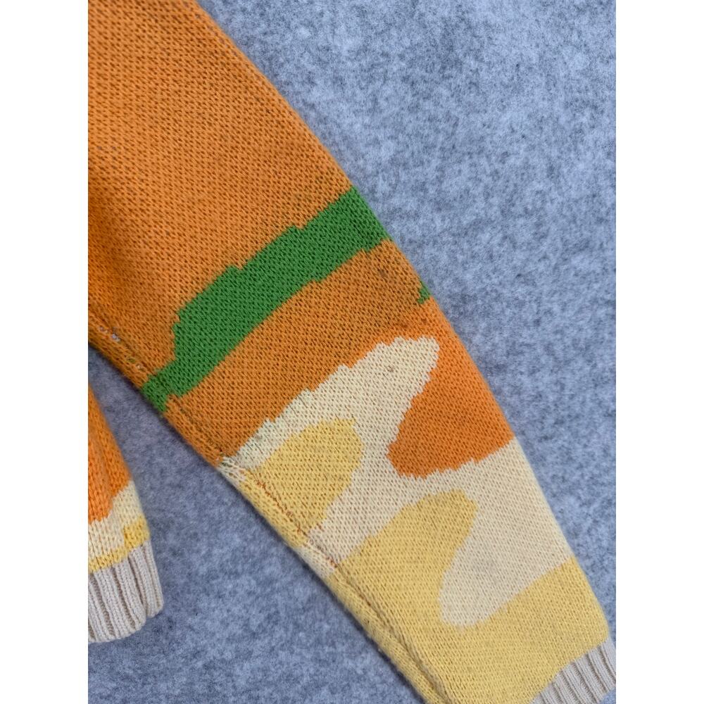 House of Sunny Day Tripper Jacquard Orange/Yellow Cardigan Size US 4 - Picture 10 of 14